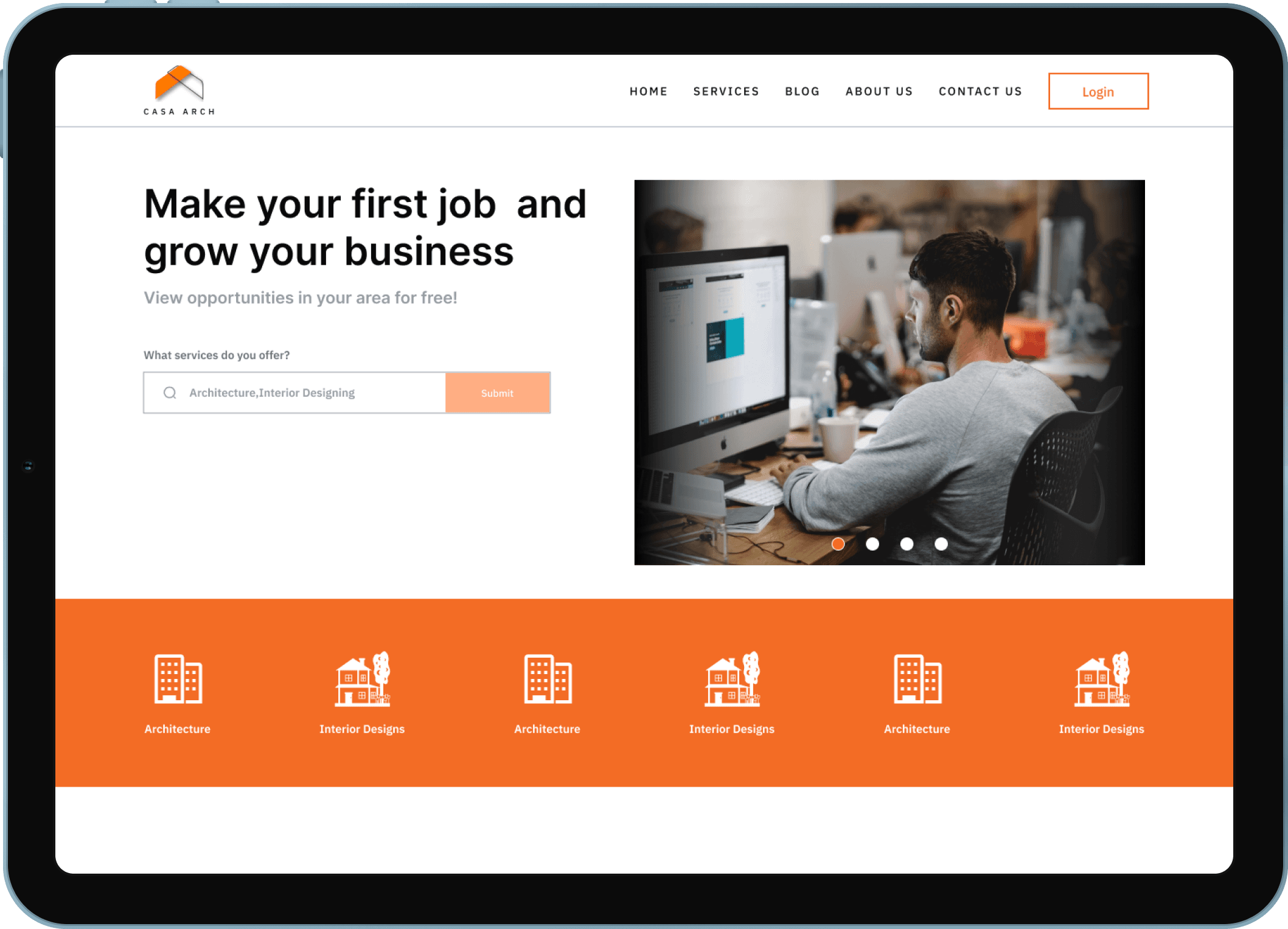 Slider image with loader